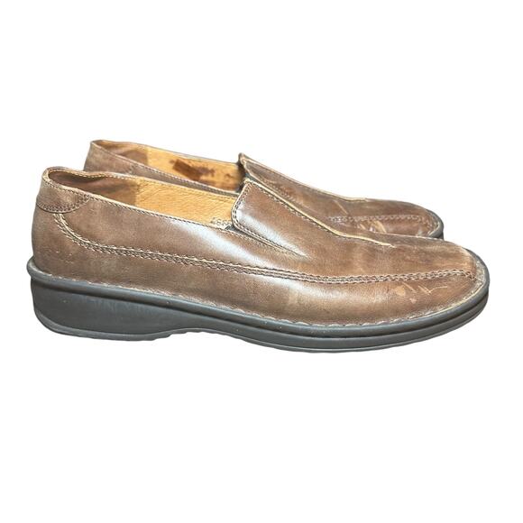 Josef Seibel Comfort loafer Sz 7.5 eu 40 Men Brown Leather Slip On sz 9 women’s - Picture 1 of 11